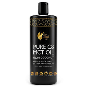 Pure C8 MCT Oil From Coconut By Cocó March — our next‑generation MCT oil made with 100% caprylic acid (C8), a fast‑absorbing medium‑chain triglyceride known to convert to ketones for clean, fast energy and to support mental focus and vitality. Free of glu