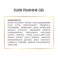 Elixir Feminine Gel By Cocó March - Vaginal Rejuvenation, Ph Balancing, Plant Based With Hyaluronic Acid, Collagen, Aloe &amp; Banana Extract, Alleviates Discomfort, Non-Sticky Non-Greasy - 4 fl oz (120 ml).