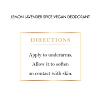 Lemon Lavender Spice Vegan Deodorant - Aluminum Free, Effective, Gentle And Natural Ingredients For Odor Protection, Essential Oil Scent, Made With Organic Coconut Oil And Shea Butter - 2.98 oz (85 g) - Elixir By Cocó March.