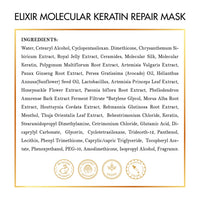 Molecular Keratin Repair Hair Mask - For Dry Damaged Hair - 21 Medicinal Plants &amp; Ceramides, Royal Jelly, Artemisia, Ginseng, Honey Suckle For Fast Repair And Revitalization - 5.2 fl oz (150 ml) - Elixir By Cocó March.