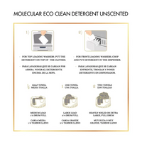 Molecular Eco Clean Laundry Detergent Sheets By Cocó March – Ultra-Concentrated, Hypoallergenic, Eco-Friendly, Plastic-Free, and Biodegradable – 60 Sheets.