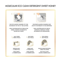 Molecular Eco Clean Laundry Detergent Sheets By Cocó March – Ultra-Concentrated, Hypoallergenic, Eco-Friendly, Plastic-Free, and Biodegradable – 60 Sheets.
