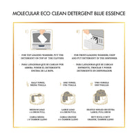 Molecular Eco Clean Laundry Detergent Sheets By Cocó March – Ultra-Concentrated, Hypoallergenic, Eco-Friendly, Plastic-Free, and Biodegradable – 60 Sheets.