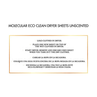 Molecular Eco Clean Dryer Sheets By Cocó March – Eco-Friendly, Hypoallergenic, Biodegradable, Static Control, Wrinkle Fighting – 100 Sheets.