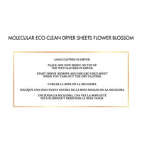 Molecular Eco Clean Dryer Sheets By Cocó March – Eco-Friendly, Hypoallergenic, Biodegradable, Static Control, Wrinkle Fighting – 100 Sheets.