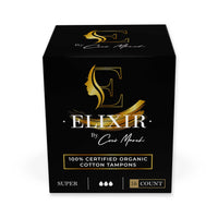 100% Organic Cotton Tampons - Hypoallergenic and Biodegradable Tube, No Harsh Chemicals, Dyes, or Perfumes, Leak Resistant, Odor Protection, Teen and Adult - 16 Count – Elixir By Cocó March.