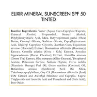 Mineral Tinted Sunscreen - Broad Spectrum Sun Protection SPF 50, Sheer Tinted Coverage, Water-Resistant-80 Min, Hydrates and Enhances Skin, Adults and Children - 2.1 oz (59 g) - Elixir By Cocó March.